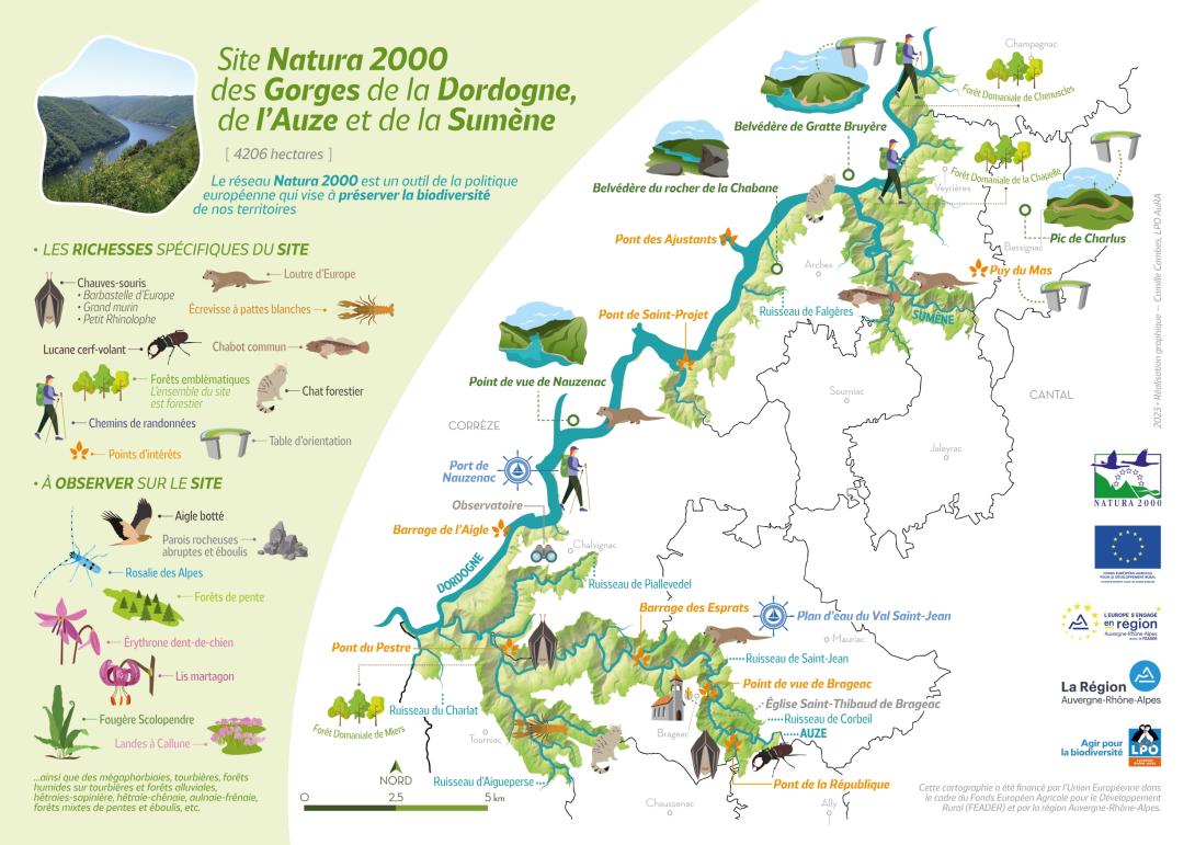 Carte illustrée du site Natura 2000